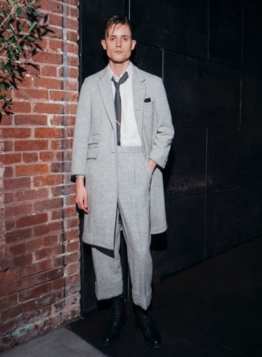 celebrating thom browne's san francisco flagship location with quince restaurant and maggie rogers.